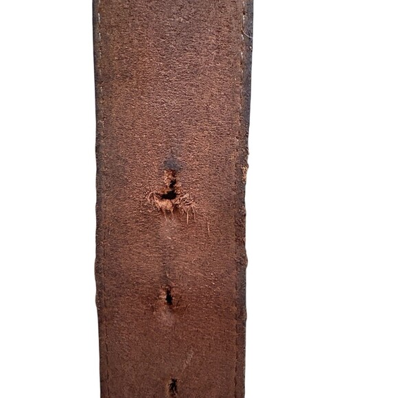 Men's Silver Creek Leather Belt Top Grain Embossed Metal Buckle 1. 5" Wide 40" L - Picture 12 of 14